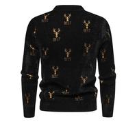 Generico Maglione Natalizio Uomo, Maglioncino Girocollo Maglione Maglia Stampato in 3D Divertente Maniche Lunghe Natalizio Brutto Casual alla Moda Costume Babbo Natale Uomo per Famiglia Natalizio