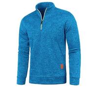 Generico Maglione Uomo Cerniera, Maglione da Uomo Invernale Pullover con Collo Alto Maglioni con Zip Corta Manica Lunga Maglieria Classico Caldo Giacca per La Mezza Stagione