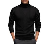 Generico Maglione Uomo Invernale Maglioncino Manica Lunga Maglioni Lupetto Pullover Slim Fit a Costine Maglia Sweater,Maglione Uomo Taglie Forti