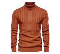 Generico Maglione Uomo Invernali Invernale da con Chiusura Lampo Cardigan Lavorato a Maglia in Tinta Unita Dolcevita Morbido Maglioni Casual Manica Lunga