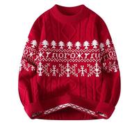 Generico Maglione Uomo Natale, Maglioncino Girocollo Maglione Maglia Stampato in 3D Divertente Maniche Lunghe Natalizio Brutto Casual alla Moda Maglioni Brutti di Natale per Festa Natalizie
