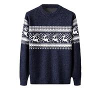 Generico Maglione Uomo Natalizio, Maglioni Uomo Invernale Lavorato a Maglia Fine Pullover a Maniche Lunghe Stampati novità Funky Christmas Print Oversize Sweatshirts Maglione Natale Trash per Uscire