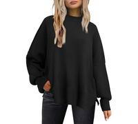 Genérico Maglioni Donna Inverno Maglione Sottile Donna Manica Lunga Semplice Texture Selvaggio Tinta Unita Camicia Di Sfondo per Autunno Inverno Spesso Sciolto Tinta Unita Basico Selvaggio Casual Top