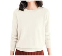 Genérico Maglioni Invernali Donna Maglione Cotone Donna Semplice Elegante Moda Collo Basso Autunno Pullover Camicia Fondo Classico Moda Solido Elastico Inverno per Autunno Caldo Pullover Top