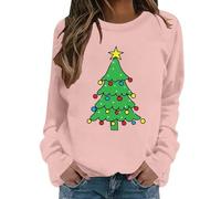 Generico Maglioni Natalizi da Donna UK Divertente Manica Lunga Caldo Casual Glitter Fiocco di Neve Musicale Cappello di Babbo Natale Felpe Festival Feste Abiti Carino Maglione Pullover Top (XXXL)