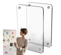 Generico Magnetic Acrylic Photo Frame - Double Sided Acrylic Picture Frame Decor, Strong Magnetic Fixation High Transparency For Notes, Memos, Paintings, Photo Paper