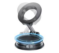 Generico Magnetic Car Phone Holder - Strong Vacuum Suction Cup & 360° Ball Joint For Dashboard & Windshield, Universal Foldable Phone Mount | For All Smartphones In Car, Truck, RV & Tractor