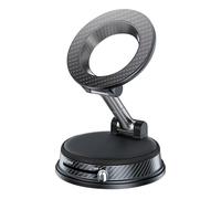 Generico Magnetic Car Phone Holder with 360° Rotation, Folding Mobile Bracket, Vacuum Suction Dash Mount for Trucks, Trailers, Tractors, ABS + PC + Zinc Alloy + Silicone