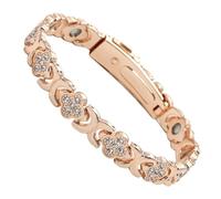 Generico Magnetic Copper Bracelet For Women - Adjustable Four-leaf Sparkling Jewelry | Adjustable Copper Bracelet With Strong Magnets, Simple Open For Mother, Wife, Daughter, Birthday, Women's Day