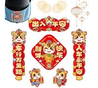 Generico Magnetic Couplets for 2026 Horse Year - Chinese Waterproof Bumper Decals, Festive Lunar New Year Horse Decorations, Outdoor Magnetic Signs | Display Stickers for Shop Home School Office