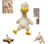 Generico Magnetic Detachable Duck Plush, 8.66 Inch Soft Stuffed Duck with Removable Limbs, Stress-Relieving Stuffy Ducks Plush, for Adults Teens (With knife)