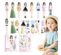 Generico Magnetic Dress Up Set - Creative Doll Clothing Puzzle Game Toy with Magnet Pieces, Pretend Play Educational Toy for Kids Boys Girls Travel Learning Activity Use