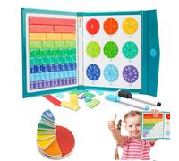 Generico Magnetic Fraction Demonstration Book, New Magnetic Fraction Tiles & Fraction Circles for Math Learning, Educational Math Fractions Manipulatives Puzzle (2 Set)