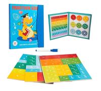 Generico Magnetic Fraction Demonstration Book, Promisety Magnetic Fraction Tiles, Disk Set Puzzle Book for Kids Math for Teaching Enhance Mathematical Skills, Free Matching Learning Pen (A)