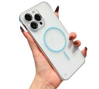 Generico Magnetic Frameless for iPhone 17 Pro Max Case,16/15/14 series, Translucent Matte Skin-Feel Frosted Case with Lens Film[Compatible with Magsafe] (Blue,For iPhone17 Pro)