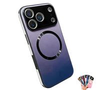 Generico Magnetic Gradient Glass-Gloss Case with Full Camera Lens Protector Compatible, for Phone 17 Promax Gradient Glass-Gloss Compatible with Magnetic Case, for Phone 17/16/15/14/13/12 (F,16pro)