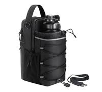 Generico Magnetic Gym Bag, Water Bottle Carrier, 4.33x6.30x10.24 Inches Waterproof Leather Pouch, Drinks Carryall for Travel, Commuting, Cycling, Training, Outdoor Hiking, Camping