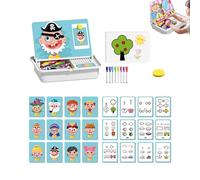 Generico Magnetic Puzzles Face Dress up Travel Game Double Side Preschool Educational Learning Toy for Kids, Portable Magnetic up Face Toy, for Toddlers 3-6 (Expression Changing Show)