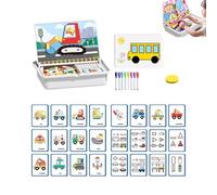 Generico Magnetic Puzzles Face Dress up Travel Game Double Side Preschool Educational Learning Toy for Kids, Portable Magnetic up Face Toy, for Toddlers 3-6 (Transportation)