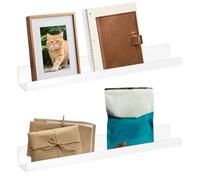 Generico Magnetic Shelves, Acrylic Book Holder Display, Reusable Magnetic Bookshelf Panel, Space-Saving Organizer for Whiteboards, Refrigerators, Home, Desktop, Lockers, 1.97x2.17x16.93 inches