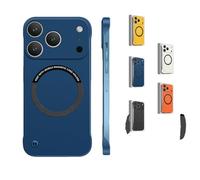 Generico Magnetic Ultra Thin Frameless Matte Slim Case for iPhone 17 Pro Max,17/16/15/14/13,Minimalist Lightweight Soft Touch Skin (Blue,For iPhone17Air)