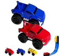 Generico Magnetic Wall Climbing Toy Car, Anti-Gravity Climber Toy for Kids, Puzzle Decompression Toys for Boys, Inertial Magnetic Levitation, Drive On Walls and Ceiling (Red+Blue)