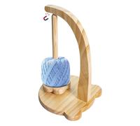 Generico Magnetic Yarn Holder - Wood Yarn Stand | Smooth Rotating Spinner for Crocheting & Knitting, Solid Wood Yaŕn Ball Dispenser with Spindle for -Free Wool
