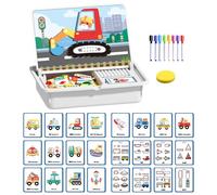 Genérico magnetico | Puzzle educativo prescolare a doppio lato | Per vestire e abbinare i volti per bambini e bambine, per vacanze di Natale, Capodanno, asilo e scuola