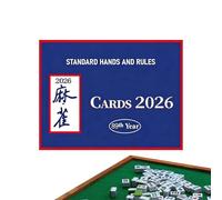 Generico Mahjong Card Official - Traditional Game Set for Classic Tile Play | Card Stock with Clear Symbols Durable Finish for Home Family Gatherings and Tournament Use