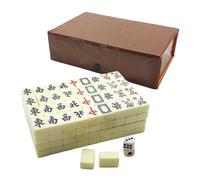 Generico Mahjong Mini Cinese Interattivo Divertente - Regalo per Piastrelle Puzzle da Viaggio Compatto e Portatile | Set di tessere Mahjong portatili Giochi classici, Home Office Aula Feste Famiglia