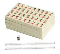 Genérico Mahjong Mini Gioco - Chip In Melamina 20 X 14 X 10 Mm E 144 Pezzi, Edizione Famiglia Tradizionale | Forniture per Giochi Di Festa Di Libero, Tavolo Portatile, Regalo Di Su