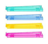 Generico Mahjong Racks with Pusher, 45.2x7.8x2.5cm Portable Clear Acrylic Stand, 4-Piece Transparent Mahjong Tile Rack, Easy Sliding Push Ruler, Tabletop