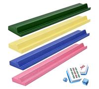 Genérico Mahjong - Set di 4 pezzi per basi di domino, organizzatore per giochi da tavolo, per casa, viaggi, club e vacanze