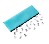 Generico Mahjong Storage Carrier, Portable Game Organizer Case, Travel Set Carrying Bag, Waterproof Nylon Mahjong Holder, Zip Closure Tile Transport, Home Outdoor Use 6.5x17.7 inches