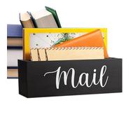 Generico Mail Organizer - Wood, 11.02x3.94x3.94in Mail Storage Bin Rustic Desktop Holder | Wall-Mountable Multi-Purpose Organizer, Wooden Mails Holder For Home, Office, Classroom, Studio,