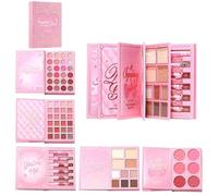 Generico Makeup Eyeshadow, Makeup Book Palette | Eyeshadow Palette with Blush, Highlighter and 6 Lip Gloss - for Women Girls Travel Party Daily Stage Photography Event