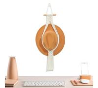 Generico Makramee-Hutaufhänger Für Die Wand - Handgewebter Hut-Kleiderbügel Aus Makramee | Dekorativer Hut-Präsentationsständer, Handgefertigt, Für Wohnzimmer, Badezimmer & Restaurant