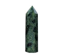 Generico Malachite Stone Decor, Column Crystal Ornament, 3.54x3.74in Natural Gem Display, Handcrafted Artistic Design, Energy Balancing Accessory for Meditation, Bedroom, Home, Desk Use