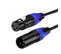 Generico Male to Female Microphone Cable - 3-Pin Audio Extension Cable | Cord, 4.92 Ft Speaker Cables for Microphones, Mixer, Speaker Systems