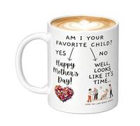 Generico Mama Cup, 330ml Ceramic Tea Mug, Humorous Mom Print Drinkware with Clean Coating, Sturdy Porcelain Beverage Cup with Artistic Lettering Design, Daily Use Mug for School and Office Use