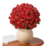 Generico Mamme Fiori Artificiali - Finte A 10 Bombe Piante Outdoor Resistenti Alle Intemperie Decorazioni Per La Casa Vaso Da Cortile Balcone Desktop Ingresso Della Camera