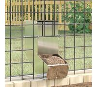 Generico Mangiatore per Conigli Argento 12,5 x 26 x 28,5 cm,Ciotole, distributori di Cibo, distributori di Acqua per Animali domestici-874599
