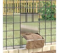 Generico Mangiatore per Conigli Argento 17,5 x 26 x 28,5 cm,Ciotole, distributori di Cibo, distributori di Acqua per Animali domestici-874608