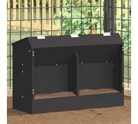 Generico Mangiatore per Conigli Nero 64.5 x 25.5 x 45.5 cm,Ciotole, distributori di Cibo, distributori di Acqua per Animali domestici-874594