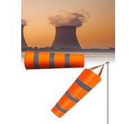 Generico Manica a Wind Impermeabile, Indicatore Direzione Wind Riflettente | Cono Segnavento in Tessuto Oxford con Asta in Acciaio Inox, Rotazione a 360° per Esterni(Orange,100x150cm)