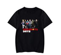 Generico Manica Corta Sakamoto Days Magliette a Maniche Corte da Uomo Magliette Casual da Donna a Girocollo E Maniche Corte Magliette Estive (1 3XL)