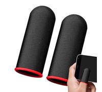 Generico Manicotti per dita per giochi, coperture per dita per giochi mobili,Manicotti per anti-sudore in fibra di carbonio 2 pezzi - Copri portatili per migliorare la risposta al tocco, comode manic