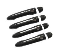 Generico maniglia della portiera dell'auto Per Faser per Renault per Clio 3 III Mk3 Autozubehör 8 für Pcs Chrom Türgriffabdeckung Trim ABS Kunststoff Imitation Carbon(K4 TQ)