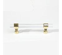 Generico Maniglia e pomelli for armadio in acrilico trasparente Maniglia for cassettiera Maniglia for porta Maniglia for armadio da bagno con base in oro rosa(AL 0413 128Rose)