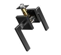 Generico Maniglia For Porta Di Passaggio, Confezione Da 1, Leva Interna Nera Opaca, Reversibile